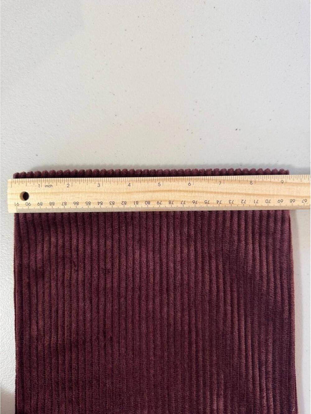 EUC $1900 BRUNELLO CUCINELLI WOMENS SIZE 4 BURGUNDY CORDUROY WIDE LEG PANTS - Picture 5 of 8